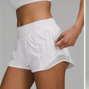 Lululemon white hotty hot shorts